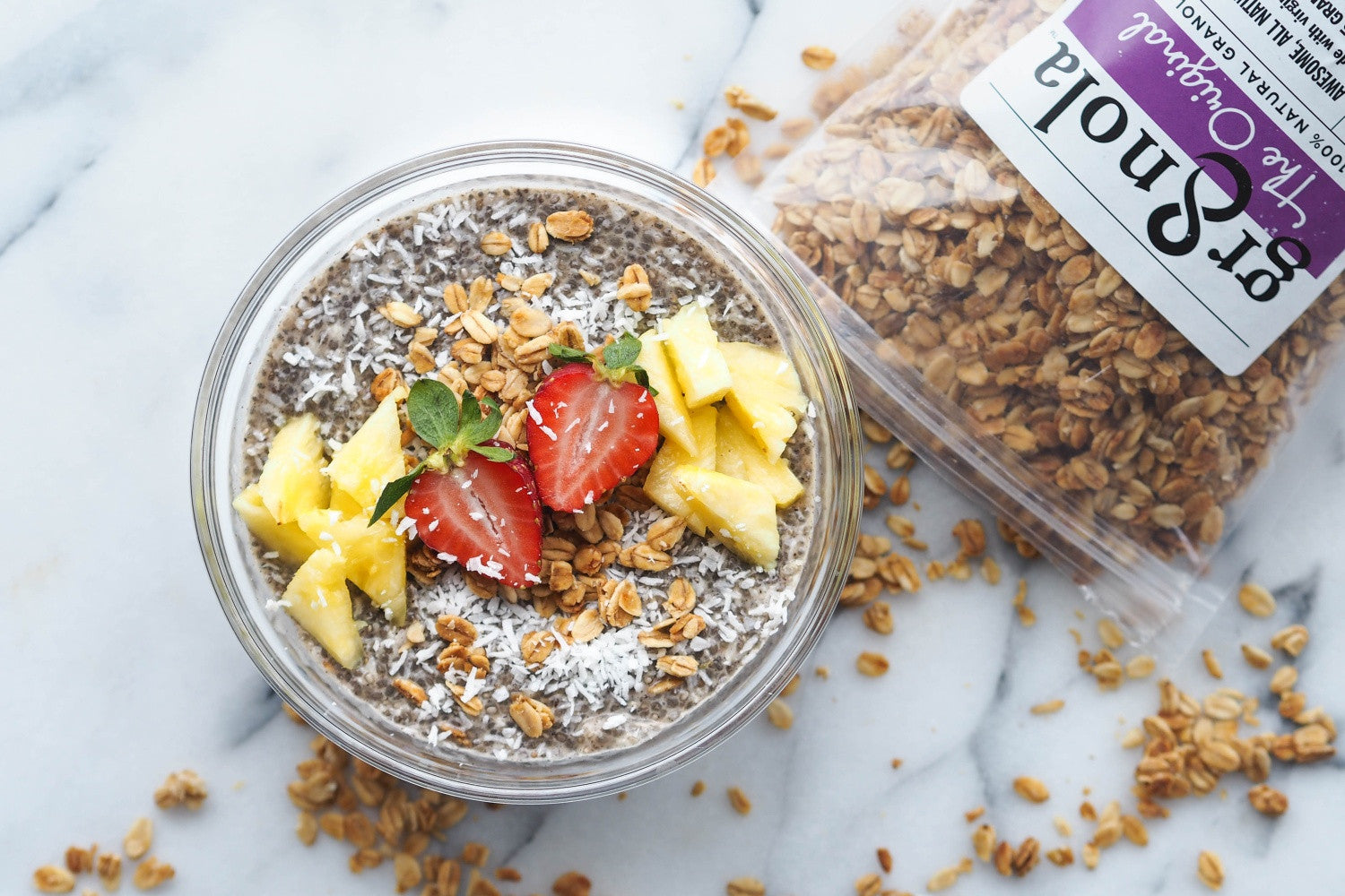 Coconut Chia Breakfast Porridge with Gr8nola Granola gr8nola
