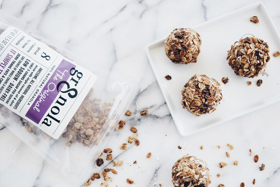 No-bake pumpkin peanut butter energy bites with gr8nola granola