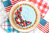  Red, White & Blue Coconut Berry Pie Recipe (Vegan, No-Bake)