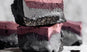 No-Bake Ombre Activated Charcoal Cheesecake Bars by The Mindful Hapa