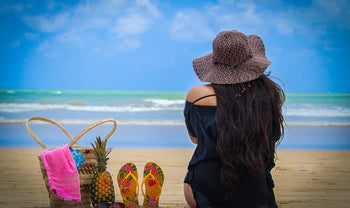 Woman enjoying her day on the beach