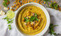 Golden Turmeric Topped Creamy Cauliflower Soup